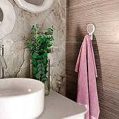  Крючок одинарный Light белый на липучке B6680-2 