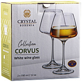 Набор бокалов для белого вина Crystal Bohemia Corvus 350мл (2 шт) БСС0330 Набор бокалов для белого вина Crystal Bohemia Corvus 350мл (2 шт) БСС0330