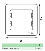 Рамка для розеток и выключателей, 1 пост, цвет титан, SE Glossa Рамка для розеток и выключателей, 1 пост, цвет титан, SE Glossa