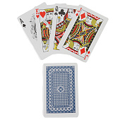 Карты игральные пластиковые 54 шт Время игры, покер, 9,5 х 6,5 см, синяя рубашка 10747168 Карты игральные пластиковые 54 шт Время игры, покер, 9,5 х 6,5 см, синяя рубашка 10747168