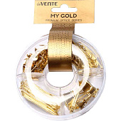 Набор deVENTE My Gold (скрепки 50мм-15шт, скрепки 28мм-50шт., кнопки силовые-20шт, зажимы для бумаг 19мм–4шт.) 4133800 в пл. уп. Набор deVENTE My Gold (скрепки 50мм-15шт, скрепки 28мм-50шт., кнопки силовые-20шт, зажимы для бумаг 19мм–4шт.) 4133800 в пл. уп.