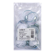  Хомут червячный  1,5" (21-38мм) (10 шт) 