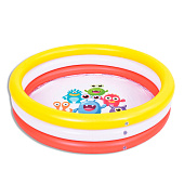 Бассейн надувной Монстры с 3 кольцами d99х23см 88,5л, для детей 3-6 лет, SUN 51137 Бассейн надувной Монстры с 3 кольцами d99х23см 88,5л, для детей 3-6 лет, SUN 51137