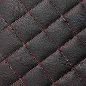 Бокс-органайзер в багажник 54х30х30см Экокожа Ромб Черный, строчка красная Бокс-органайзер в багажник 54х30х30см Экокожа Ромб Черный, строчка красная