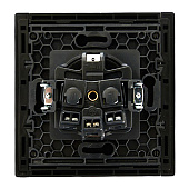 Розетка встраиваемая с заземлением, цвет черный, IEK FORTE&PIANO Розетка встраиваемая с заземлением, цвет черный, IEK FORTE&PIANO