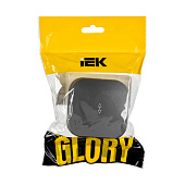 Выключатель накладной проходной 1 клавиша, цвет сталь, IEK GLORY