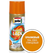 Эмаль аэрозольная алкидная глянцевая оранжевая RAL 2003 JOBI 520мл