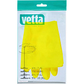 Перчатки резиновые VETTA желтые XL 447-008 Перчатки резиновые VETTA желтые XL 447-008