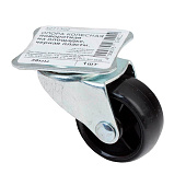 Опора колесная повор.на площ. 38мм пласт (черный 1 шт)(30кг) Опора колесная повор.на площ. 38мм пласт (черный 1 шт)(30кг)