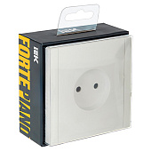  Розетка встраиваемая без заземления, цвет белый, IEK FORTE&PIANO 