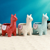 Кашпо "Лама Ама" 14х10х15см, 0,3 л,микс 7876461 Кашпо "Лама Ама" 14х10х15см, 0,3 л,микс 7876461