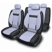 Чехлы на сиденья SKYWAY Protect Plus- 1 полиэстер/велюр/сетка 11 предм. черно/серый Чехлы на сиденья SKYWAY Protect Plus- 1 полиэстер/велюр/сетка 11 предм. черно/серый