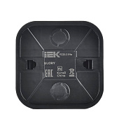 Розетка накладная без заземления, цвет сталь, IEK GLORY Розетка накладная без заземления, цвет сталь, IEK GLORY