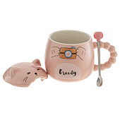 Кружка с крышкой и ложкой, 350 мл, 814493 Кружка с крышкой и ложкой, 350 мл, 814493