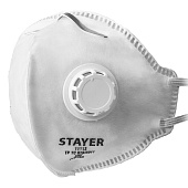 Плоская полумаска фильтрующая STAYER FV-80 FFP1 с клапаном Плоская полумаска фильтрующая STAYER FV-80 FFP1 с клапаном