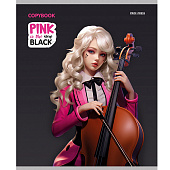 Тетрадь 48л. А5. клетка, Pink&Black, Проф-Пресс, Т48-2552 Тетрадь 48л. А5. клетка, Pink&Black, Проф-Пресс, Т48-2552