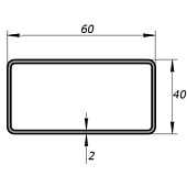  Труба профильная  60х40х2 