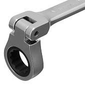 Ключ комбинированный трещоточный, 14мм, CrV, шарнирный, зерк.хром// Matrix Ключ комбинированный трещоточный, 14мм, CrV, шарнирный, зерк.хром// Matrix