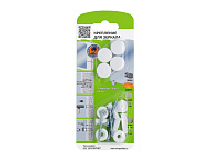 Комплект крепления для зеркала, белый гладкий, 1шт, блистер Комплект крепления для зеркала, белый гладкий, 1шт, блистер