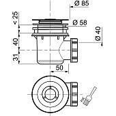 Сифон для душевого поддона WIRQUIN 60x40 Tourbillon SP406099