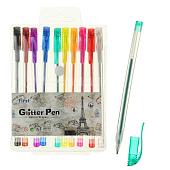  Набор гелевых ручек 10 цветов металлик, в блистере 641008 