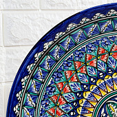 Ляган Риштанская Керамика "Узоры", 42 см, синий микс 7003796 Ляган Риштанская Керамика "Узоры", 42 см, синий микс 7003796