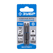 Биты кованые,хвостовик E 1/4", PZ2, 50мм, 2шт/ЗУБР "ЭКСПЕРТ" Биты кованые,хвостовик E 1/4", PZ2, 50мм, 2шт/ЗУБР "ЭКСПЕРТ"