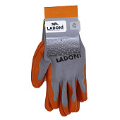 Перчатки нейлоновые, с латексным покрытием, р. 8-10, LADONI, серый, оранжевый Перчатки нейлоновые, с латексным покрытием, р. 8-10, LADONI, серый, оранжевый