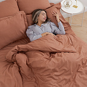  Пододеяльник 205х217 Цвет Эмоций поплин, хлопок, кэмел, 1566 