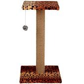  Когтеточка Столбик с площадкой и игрушкой, 30 х 56 см, джут, микс, 3677161 