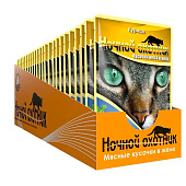  Влажный корм для кошек Ночной охотник, 100 г, желе, курица 