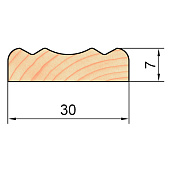 Раскладка фигурная РФС-30мм,  2,1-2,2м, сращенная