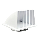  Вывод стенной с обратным клапаном 175х175 с выходом d120 белый 