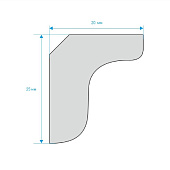  Плинтус потолочный LX-22 25х20х2000мм /NMC 