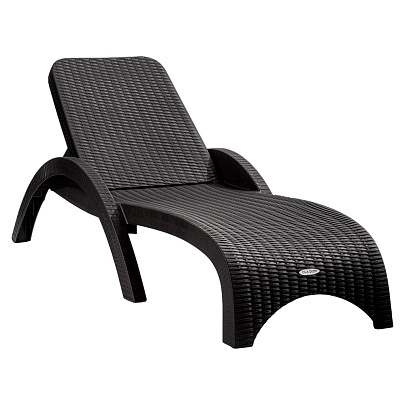  Лежак RATTAN пластик 73х187х44 (антрацит) 250 кг 