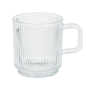 Кружка с рельефным узором MILLIMI 340мл, стекло 806-174 Кружка с рельефным узором MILLIMI 340мл, стекло 806-174
