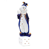  Сувенир Клоун на игральном кубике, 18х4,4х5 см, ерамика, кобальт, 6491718 