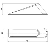 Фиксатор для дверей DSF-110 AJAX, прозрачный Фиксатор для дверей DSF-110 AJAX, прозрачный