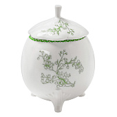 Сахарница WY Bloomware, 300 мл, фарфор, зелёная, белая, 10791192 Сахарница WY Bloomware, 300 мл, фарфор, зелёная, белая, 10791192