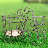 Кашпо-велосипед 20х10х13см . темный 7963890 Кашпо-велосипед 20х10х13см . темный 7963890