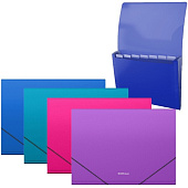 Папка на резинке ErichKrause Diagonal Vivid, 6 отделений, А4, 700 мкм, ассорти, 50418 Папка на резинке ErichKrause Diagonal Vivid, 6 отделений, А4, 700 мкм, ассорти, 50418