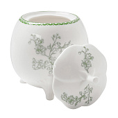 Сахарница WY Bloomware, 300 мл, фарфор, зелёная, белая, 10791192 Сахарница WY Bloomware, 300 мл, фарфор, зелёная, белая, 10791192