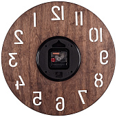  Часы настенные  Натура Рубин, d-40 см, открытая  стрелка, корпус  темный, деревянные, 4002-001 