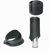 Комплект KROVENT Prof 20 125 is (колпак, труба, основание) RAL 7024 графитовый серый Комплект KROVENT Prof 20 125 is (колпак, труба, основание) RAL 7024 графитовый серый