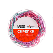 Скрепки 28 мм, пастель, в пластиковой тубе, 100 штук, 10771172 Скрепки 28 мм, пастель, в пластиковой тубе, 100 штук, 10771172