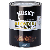 Эмаль с молотковым эффектом черный HUSKY-KLONDIKE 0.9л