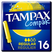 Тампоны TAMPAX Compak Regular Duo 16шт Тампоны TAMPAX Compak Regular Duo 16шт