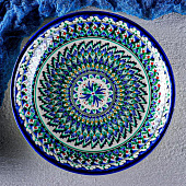  Ляган Риштанская Керамика "Узоры", 25 см, синий 1573780 
