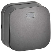 Выключатель накладной 1 клавиша, цвет сталь, с подсветкой, IEK GLORY Выключатель накладной 1 клавиша, цвет сталь, с подсветкой, IEK GLORY