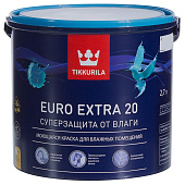  Краска для стен и потолков моющаяся Tikkurila EURO 20 База С 2,7л. 